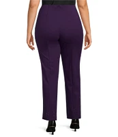 Slim Factor by Investments Plus Size No Waist Slim Leg Pull-On Pants