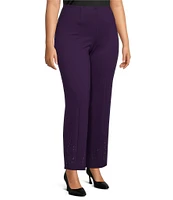 Slim Factor by Investments Plus Size No Waist Slim Leg Pull-On Pants