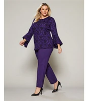 Slim Factor by Investments Plus Size No Waist Slim Leg Pull-On Pants