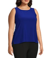 Slim Factor by Investments Plus Size Sleeveless Knit Crew Neck Tank Top