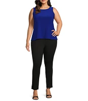 Slim Factor by Investments Plus Size Sleeveless Knit Crew Neck Tank Top