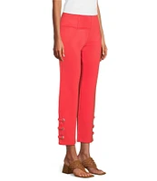 Slim Factor by Investments Ponte Knit No Waist Slim Leg Ankle Pants