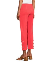 Slim Factor by Investments Ponte Knit No Waist Slim Leg Ankle Pants