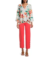 Slim Factor by Investments Ponte Knit No Waist Slim Leg Ankle Pants