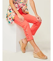 Slim Factor by Investments Ponte Knit No Waist Slim Leg Ankle Pants