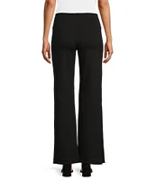 Slim Factor by Investments Ponte Knit Snap Wide Leg Pants