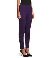 Slim Factor by Investments Ponte Knit Wide Waist Pull-On Leggings