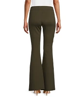 Slim Factor by Investments Ponte Knit Classic Waist Flare Leg Pants