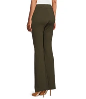 Slim Factor by Investments Ponte Knit Classic Waist Flare Leg Pants