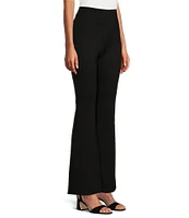 Slim Factor by Investments Ponte Knit Classic Waist Flare Leg Pants