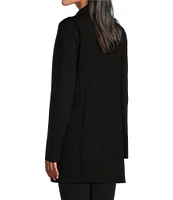 Slim Factor by Investments Ponte Long Sleeve Asymmetrical Zipper Jacket