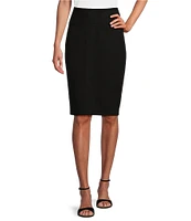 Slim Factor by Investments Ponte Wide Waist Pencil Skirt