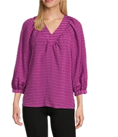 Slim Factor By Investments Sloane V-Neck 3/4 Sleeve Top