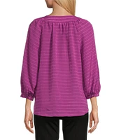 Slim Factor By Investments Sloane V-Neck 3/4 Sleeve Top