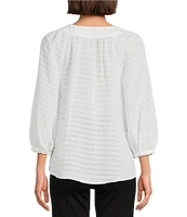 Slim Factor By Investments Sloane V-Neck 3/4 Sleeve Top