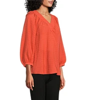 Slim Factor By Investments Sloane V-Neck 3/4 Sleeve Top