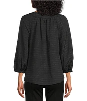 Slim Factor By Investments Sloane V-Neck 3/4 Sleeve Top