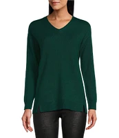 Slim Factor by Investments V-Neck Long Sleeve Sweater