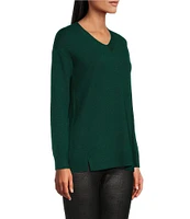 Slim Factor by Investments V-Neck Long Sleeve Sweater