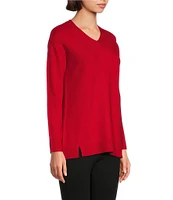 Slim Factor by Investments V-Neck Long Sleeve Sweater