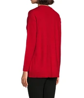 Slim Factor by Investments V-Neck Long Sleeve Sweater