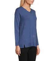 Slim Factor by Investments V-Neck Long Sleeve Sweater