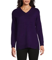 Slim Factor by Investments V-Neck Long Sleeve Sweater