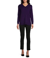 Slim Factor by Investments V-Neck Long Sleeve Sweater