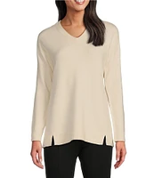 Slim Factor by Investments V-Neck Long Sleeve Sweater