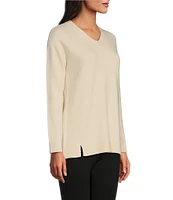 Slim Factor by Investments V-Neck Long Sleeve Sweater