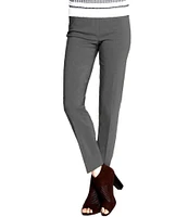 Slimsation® by Multiples Flat Front Straight Leg Pull-On Ankle Pants