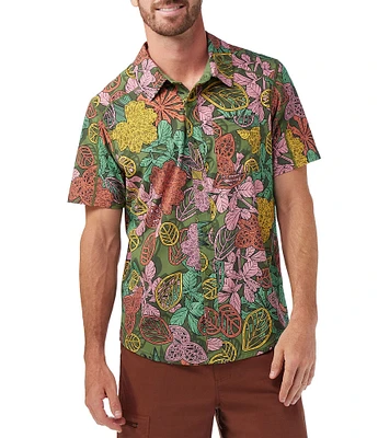 SmartWool Everyday Short Sleeve Tropical Print Woven Shirt