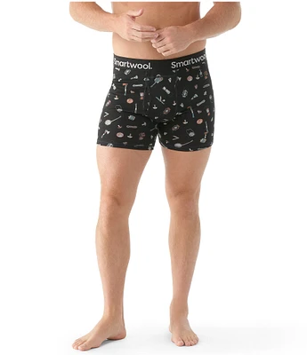 SmartWool Merino 4.75#double; Printed Boxer Brief