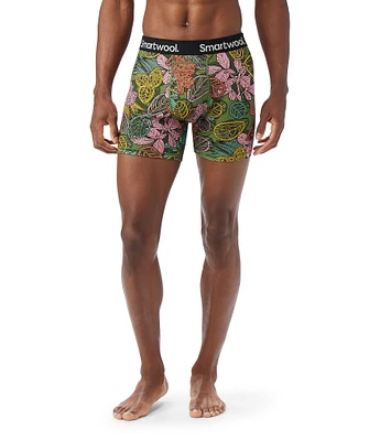 SmartWool Merino 4.75#double; Tropical Floral Print Boxer Brief