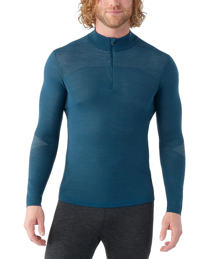 SmartWool Slim Fit Intraknit Thermal Merino Base Layer Quarter-Zip Pullover