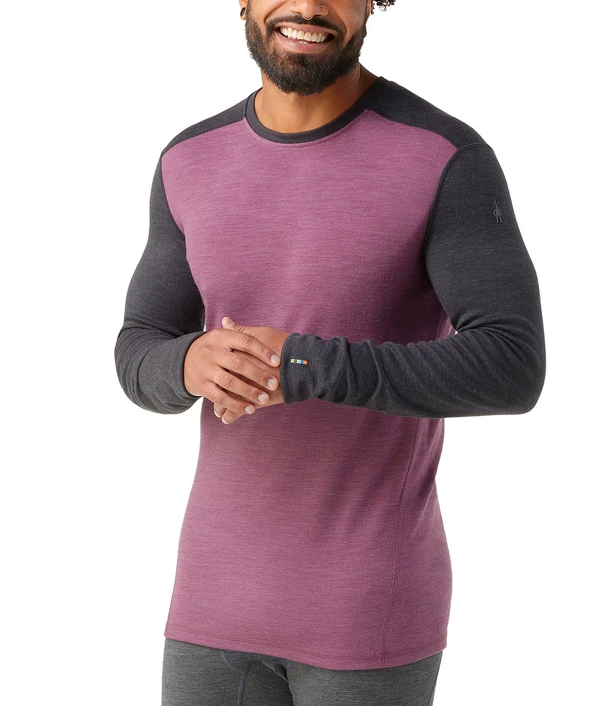 SmartWool Slim Fit Merino Base Layer Color Block Long Sleeve T-Shirt