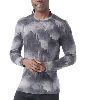 SmartWool Slim Fit Merino Base Layer Pines Print Long Sleeve T-Shirt