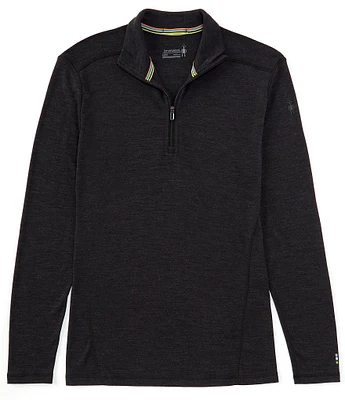 SmartWool Slim Fit Merino Base Layer Solid Quarter-Zip Pullover