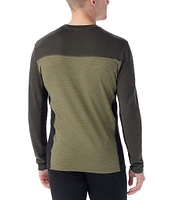 SmartWool Slim-Fit Merino Baselayer Color Block Crew Long-Sleeve T-Shirt