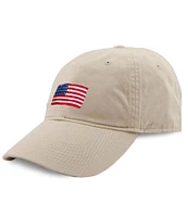 Smathers & Branson Needlepoint Americana Flag Baseball Cap