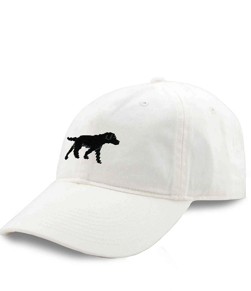 Smathers & Branson Needlepoint Black Lab Baseball Cap