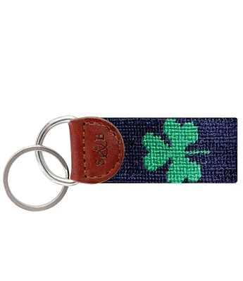 Smathers & Branson Needlepoint Shamrock Key Fob