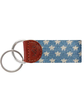 Smathers & Branson Needlepoint Stars And Stripe Key Fob