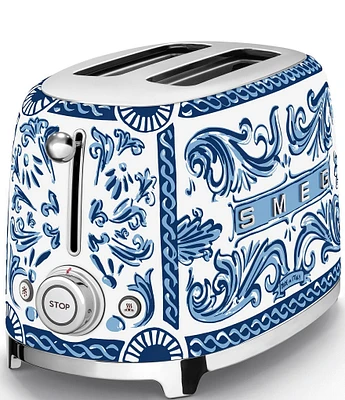 Smeg x Dolce & Gabbana Blu Mediterraneo 50's Retro 2-Slice Toaster