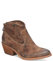 Sofft Aisley Floral Print Leather Western Booties