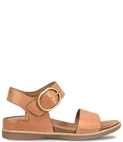 Sofft Bali Leather Oversized Buckle Detail Sandals