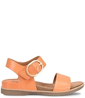 Sofft Bali Leather Oversized Buckle Detail Sandals