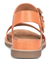 Sofft Bali Leather Oversized Buckle Detail Sandals