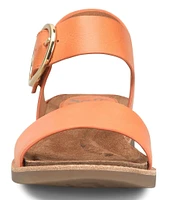 Sofft Bali Leather Oversized Buckle Detail Sandals