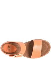 Sofft Bali Leather Oversized Buckle Detail Sandals